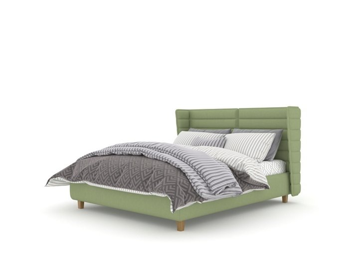 Кровать Стинг Box High 160х200 зеленого цвета с подъемным механизмом - лучшие Кровати для спальни в INMYROOM