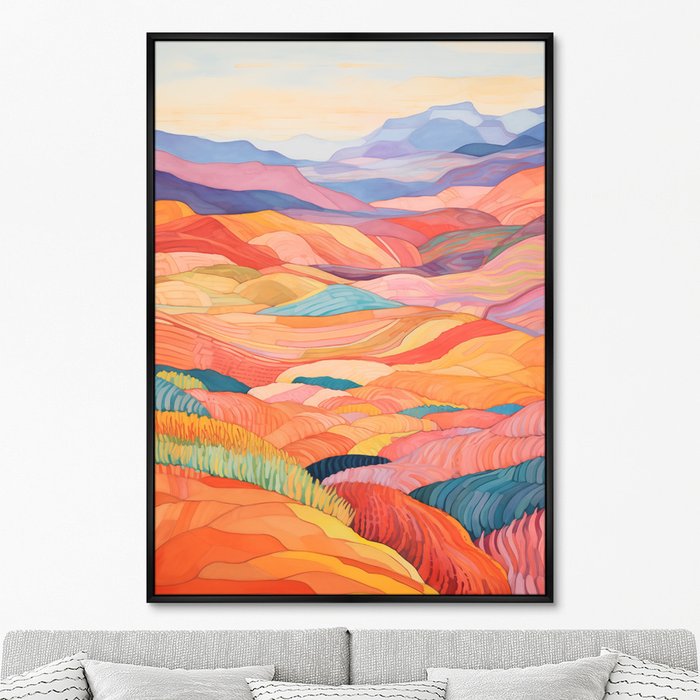 Репродукция картины Landscape collection, Patchwork carpet, No 1, 2024г. - купить Картины по цене 24999.0