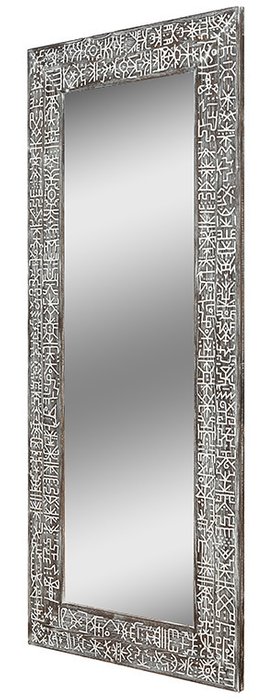 Настенное зеркало Bam Collab Walnut 62x142 в раме из массива сосны - купить Настенные зеркала по цене 25900.0