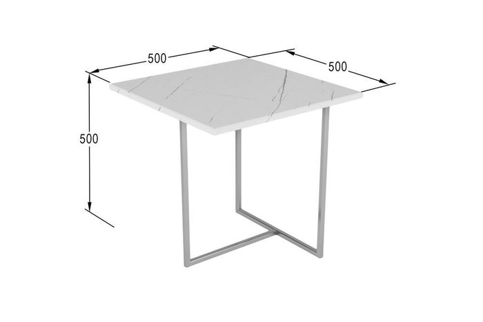 Стол журнальный Бекко цвета белый мрамор - купить Кофейные столики по цене 4340.0