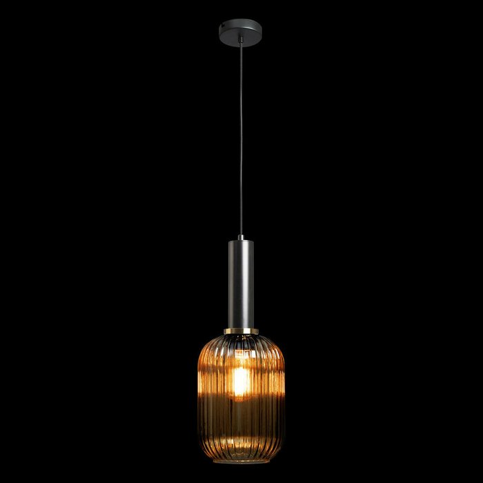 Подвесной светильник с янтарным плафоном - купить Подвесные светильники по цене 4360.0