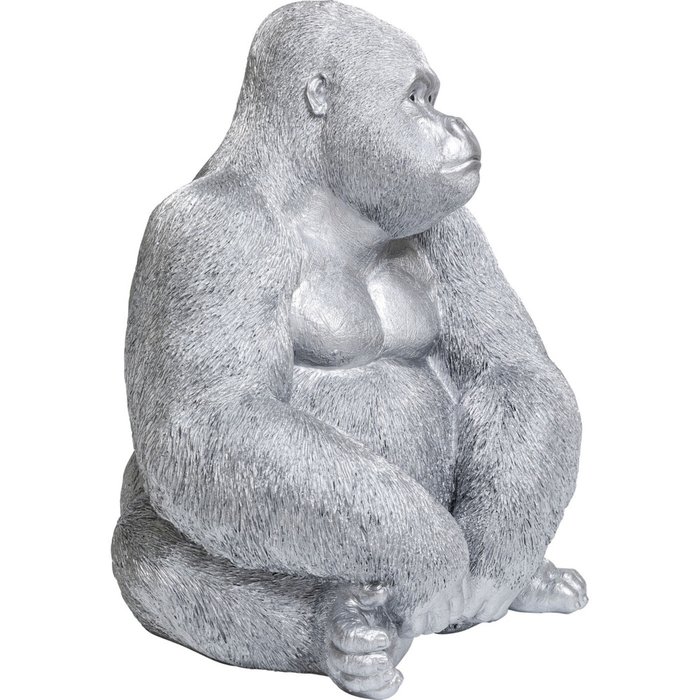 Фигура декоративная Gorilla серебряного цвета - купить Фигуры и статуэтки по цене 108290.0