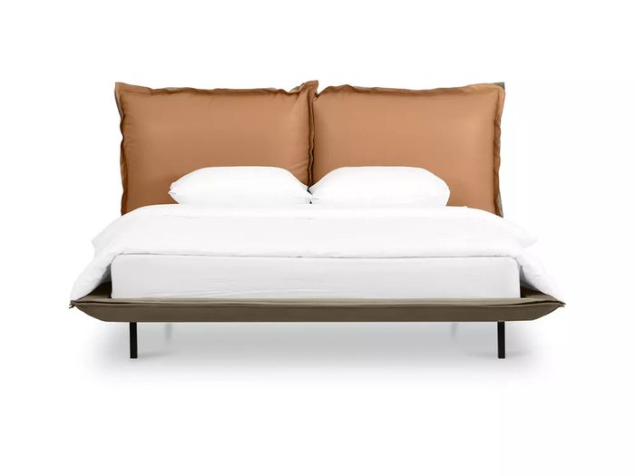 Кровать Barcelona 180х200 коричневого цвета без подъемного механизма - купить Кровати для спальни по цене 109800.0