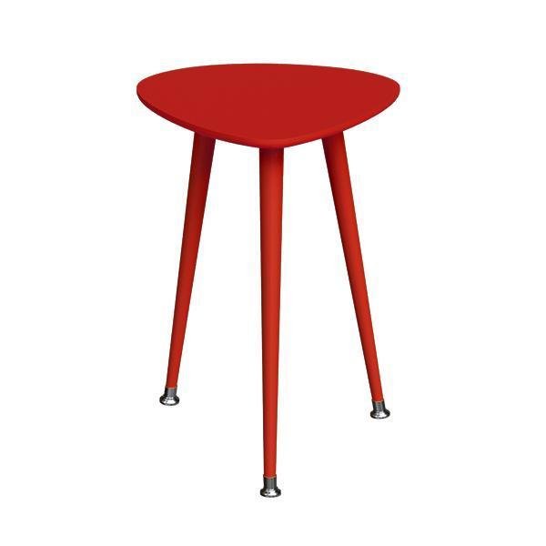 Приставной стол Капля красного цвета