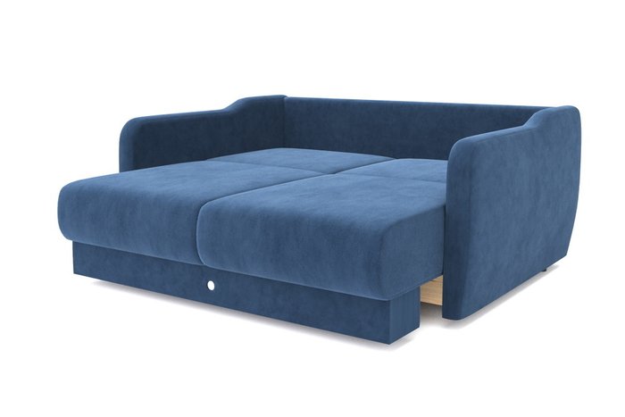 Прямой диван-кровать синего цвета - купить Прямые диваны по цене 149000.0