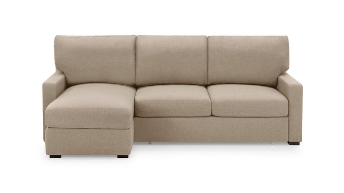 Угловой диван-кровать с оттоманкой Непал бежевого цвета - купить Угловые диваны по цене 88600.0