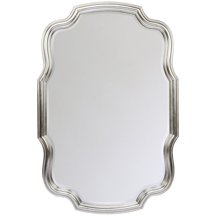 Настенное зеркало Тиль Сильвер в раме серебряного цвета 