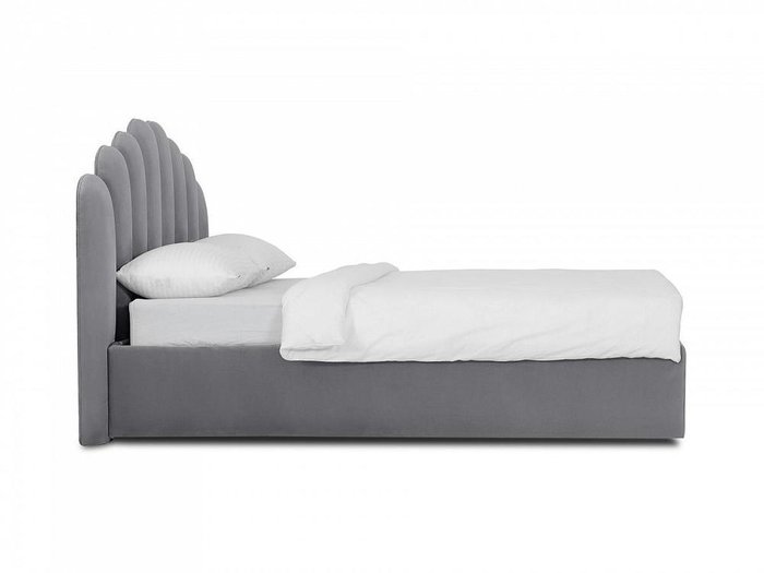 Кровать Queen Sharlotta 160х200 серого цвета с подъемным механизмом - лучшие Кровати для спальни в INMYROOM
