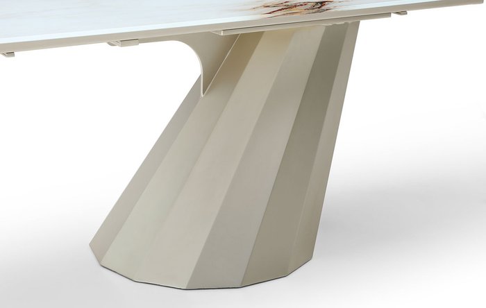 Раздвижной обеденный стол Allegra 180х100 бело-бежевого цвета - купить Обеденные столы по цене 206587.0
