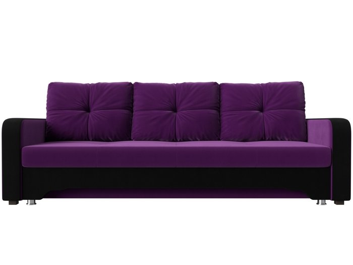 Прямой диван-кровать Ник-3 фиолетового цвета - купить Прямые диваны по цене 29999.0