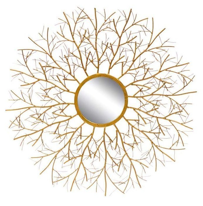 Настенное зеркало Vesta в декоративной раме золотого цвета