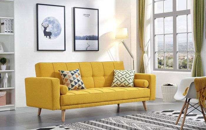 Диван-кровать Scandinavia желтого цвета - лучшие Прямые диваны в INMYROOM