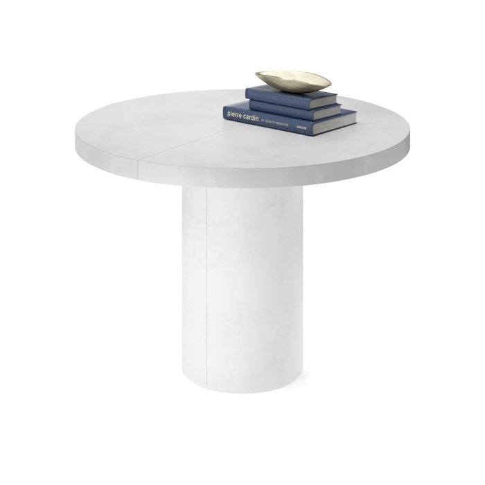 Раздвижной обеденный стол Авиор белого цвета - лучшие Обеденные столы в INMYROOM