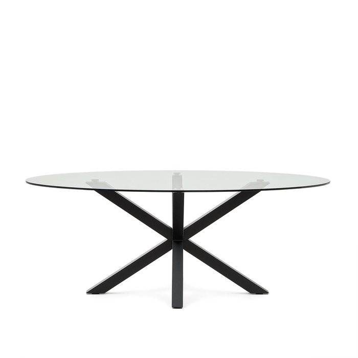 Овальный стол Arya Argo со стальными ножками черного цвета - купить Обеденные столы по цене 107990.0