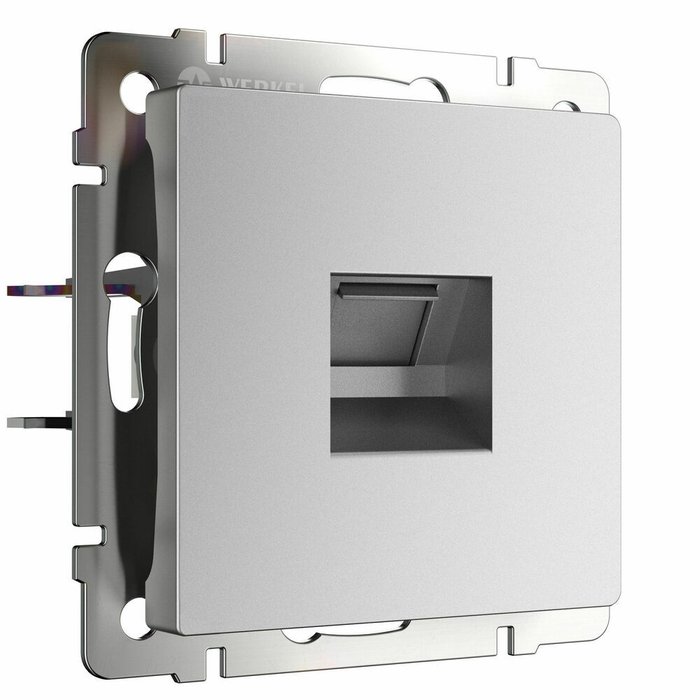 Розетка Ethernet RJ-45 серебряный матовый W1181065 Встраиваемые механизмы серебряный матовый Розетка Ethernet RJ-45 серебряный матовый W1181065 Встраиваемые механизмы серебряный матовый
