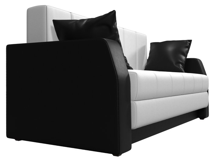 Прямой диван-кровать Малютка черно-белого цвета (экокожа) - лучшие Прямые диваны в INMYROOM