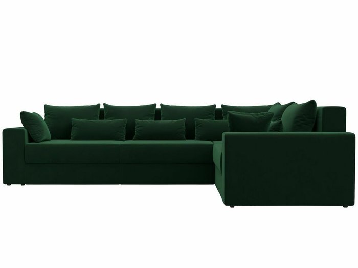Угловой диван-кровать Майами Long темно-зеленого цвета правый угол - купить Угловые диваны по цене 88999.0