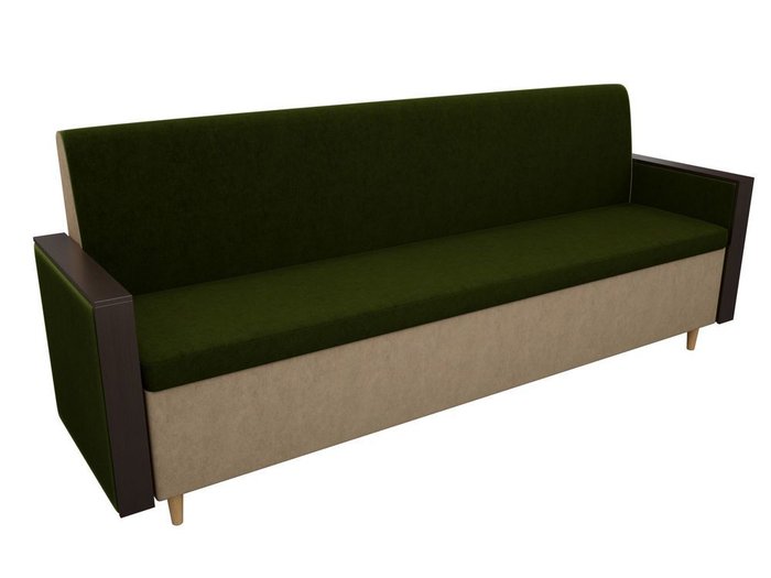 Кухонный прямой диван Модерн бежево-зеленого цвета - лучшие Прямые диваны в INMYROOM