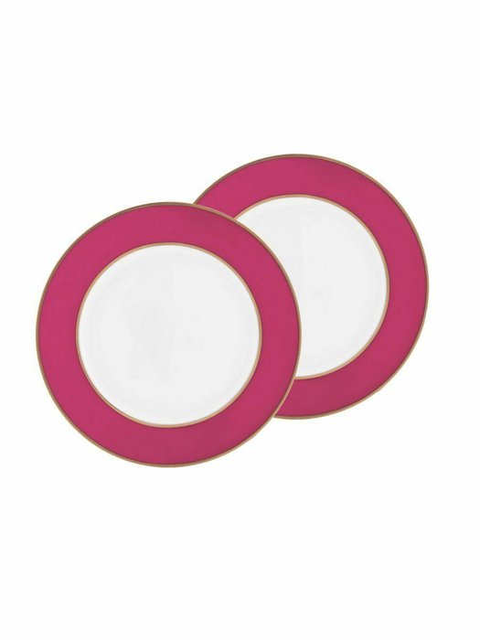 Набор из 2-х тарелок Chique Gold-Pink, D17 см