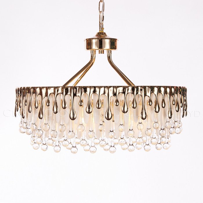 Подвесная люстра CAPULETTI C8 золотого цвета Подвесная люстра CAPULETTI C8 золотого цвета