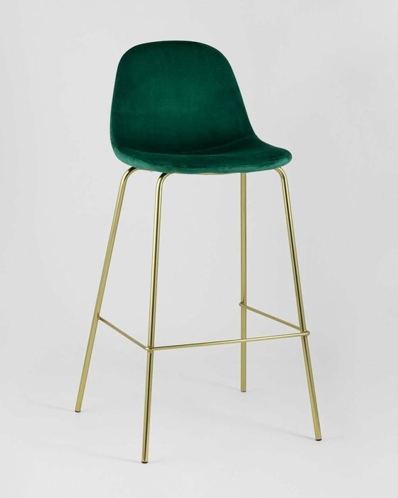 Стул барный Валенсия велюр зеленого цвета - купить Барные стулья по цене 4990.0