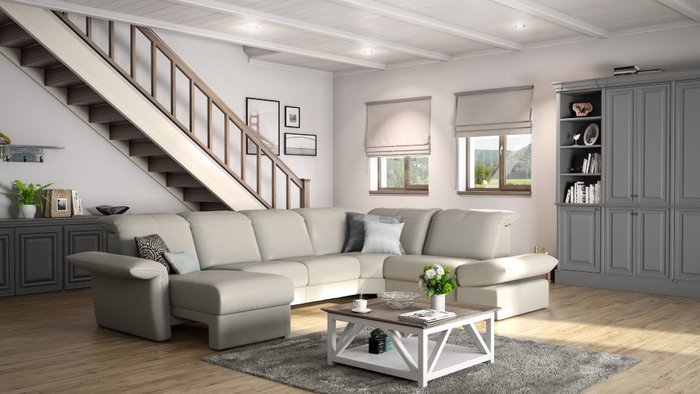 Угловой диван Zelos бежевого цвета - купить Угловые диваны по цене 467290.0