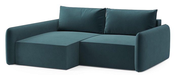 Угловой диван-кровать Софт зеленого цвета левый Угловой диван-кровать Софт зеленого цвета левый