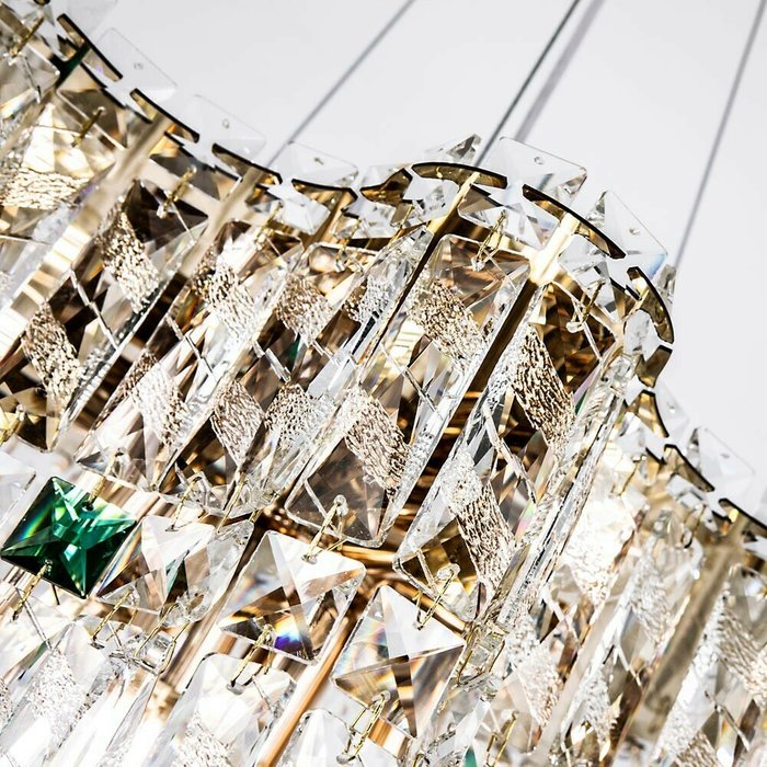 Подвесная люстра ML.2315.9 GD (хрусталь, цвет прозрачный) - лучшие Подвесные люстры в INMYROOM Подвесная люстра ML.2315.9 GD (хрусталь, цвет прозрачный) - лучшие Подвесные люстры в INMYROOM