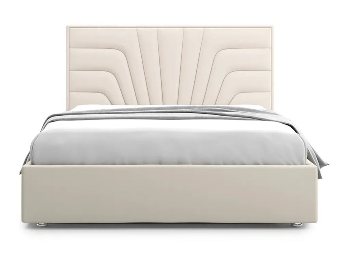 Кровать Premium Milana 160х200 светло-бежевого цвета с подъемным механизмом - купить Кровати для спальни по цене 77200.0