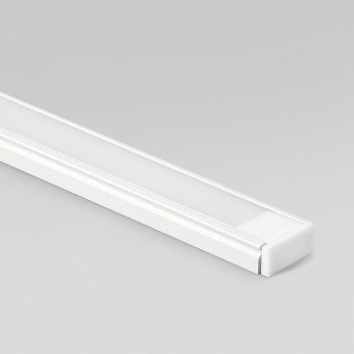 Накладной алюминиевый профиль для светодиодной ленты белого цвета