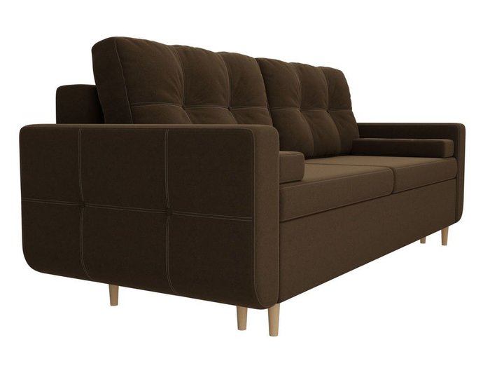 Прямой диван-кровать Кэдмон коричневого цвета - лучшие Прямые диваны в INMYROOM