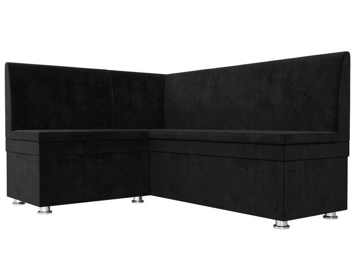 Угловой диван Уют черного цвета левый угол - лучшие Угловые диваны в INMYROOM