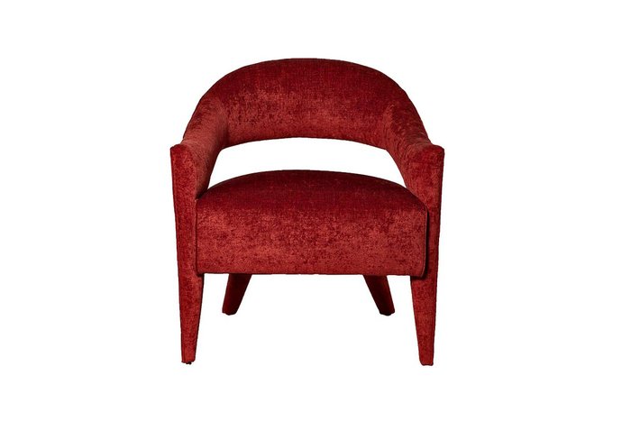  Кресло из темно-красного бархата  