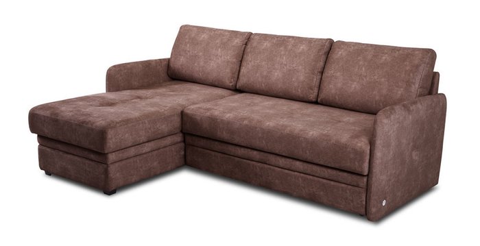 Угловой диван-кровать Флит коричневого цвета - купить Угловые диваны по цене 82842.0