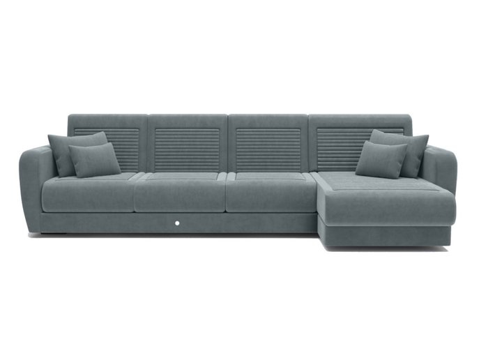 Угловой диван-кровать темно-серого цвета