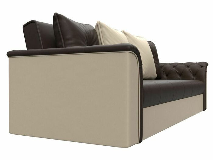 Диван-кровать Сиеста бежево-коричневого цвета (экокожа) - лучшие Прямые диваны в INMYROOM