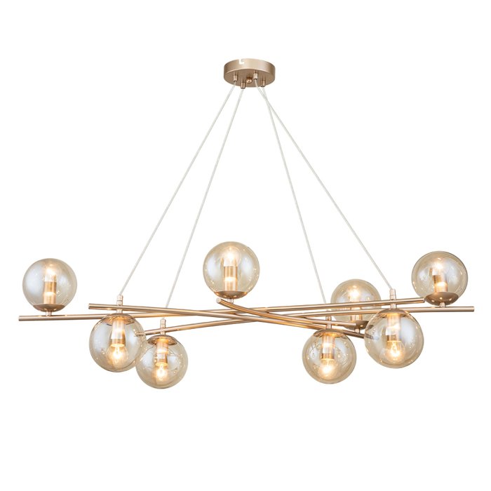 Подвесная люстра Balance 1119/8S Gold (стекло, цвет янтарный) Подвесная люстра Balance 1119/8S Gold (стекло, цвет янтарный)