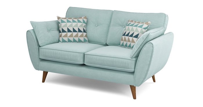 Прямой двухместный диван Элдон мятный - купить Прямые диваны по цене 54800.0