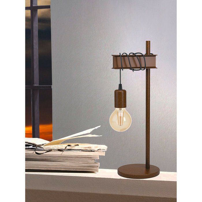 Лампа настольная Townshend коричневого цвета - купить Настольные лампы по цене 5990.0