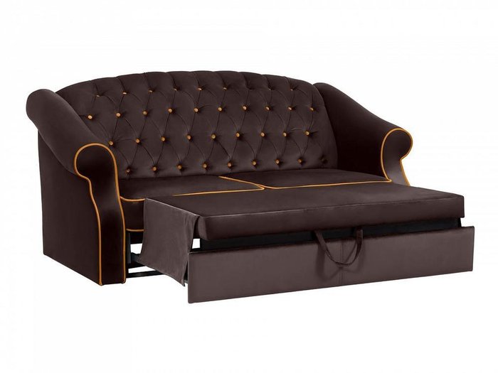 Диван-кровать Boston темно-коричневого цвета - лучшие Прямые диваны в INMYROOM