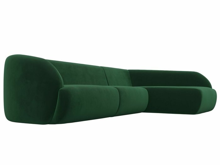 Угловой-диван Лига 041 темно-зеленого цвета правый угол - лучшие Угловые диваны в INMYROOM