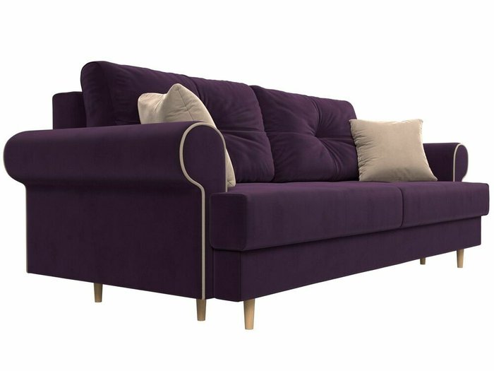 Прямой диван-кровать Сплин фиолетового цвета - лучшие Прямые диваны в INMYROOM
