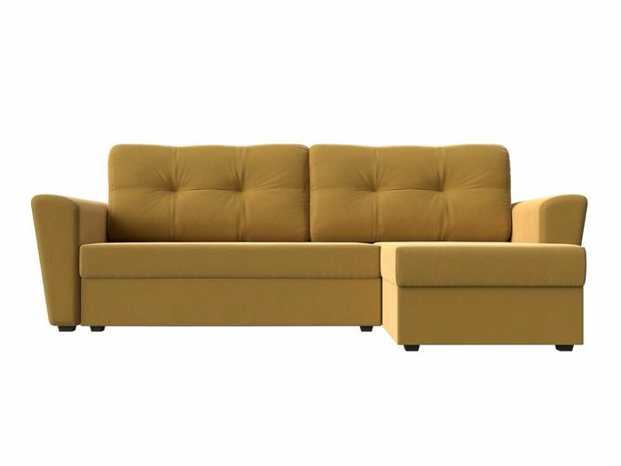 Угловой диван-кровать Амстердам лайт желтого цвета правый угол - купить Угловые диваны по цене 27999.0