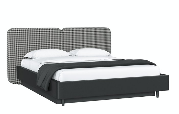 Кровать с подъемным механизмом Интро 160х200 серого цвета - лучшие Кровати для спальни в INMYROOM