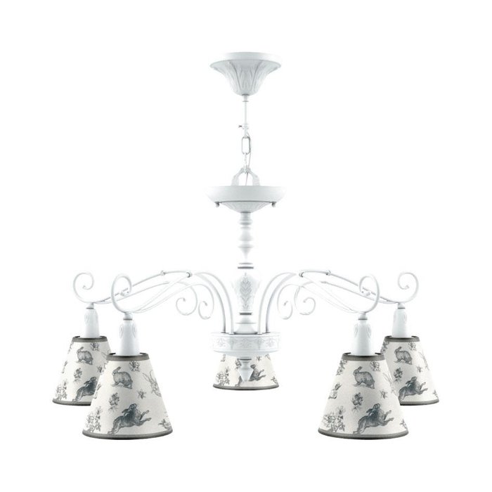 Подвесная люстра Lamp4you Provence с серыми плафонами - купить Потолочные светильники в детскую по цене 11990.0