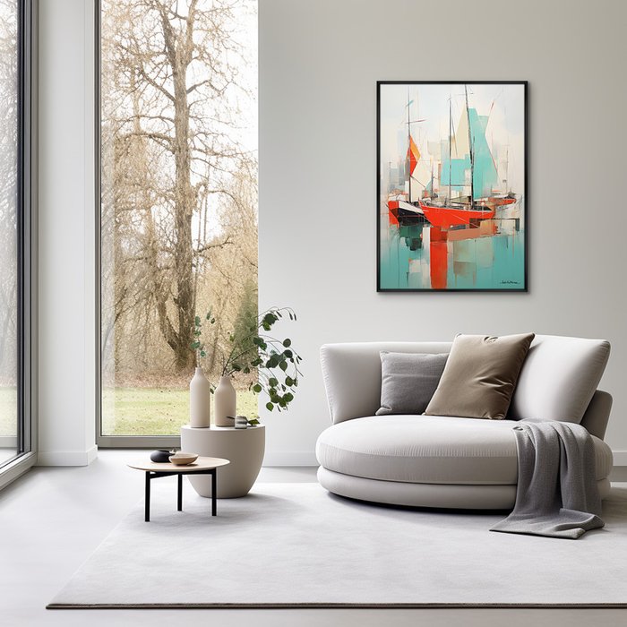 Репродукция картины In the harbor, 2024г. - лучшие Картины в INMYROOM