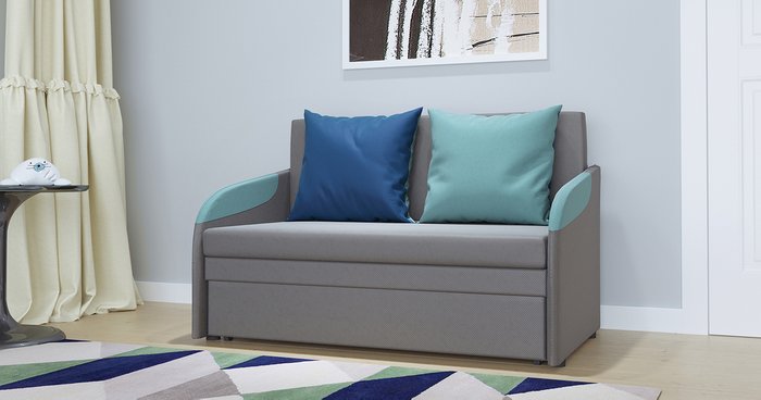 Кресло-кровать Громит серого цвета - купить Прямые диваны по цене 23637.0