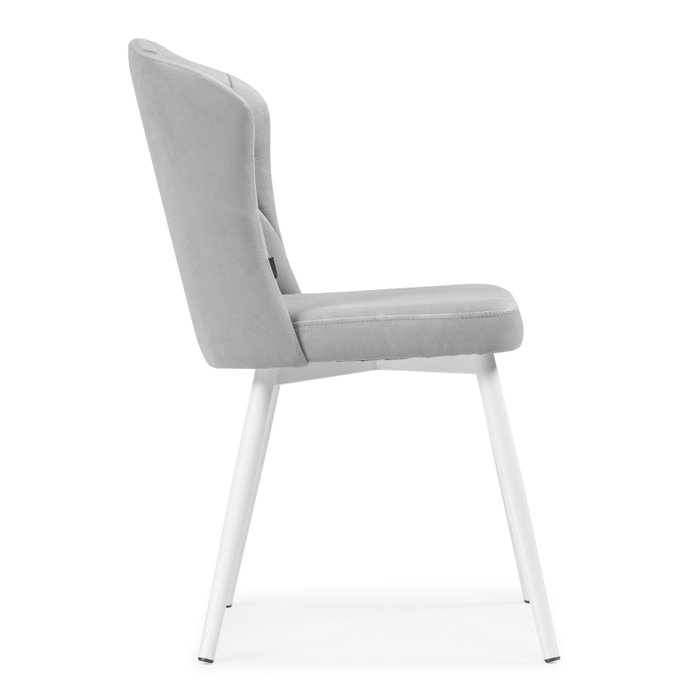 Стул Алиссум серого цвета на белых ножках - лучшие Обеденные стулья в INMYROOM