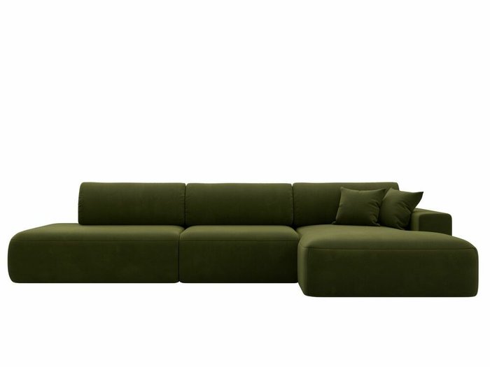 Угловой диван-кровать Лига 036 Модерн Лонг зеленого цвета правый угол - купить Угловые диваны по цене 109999.0