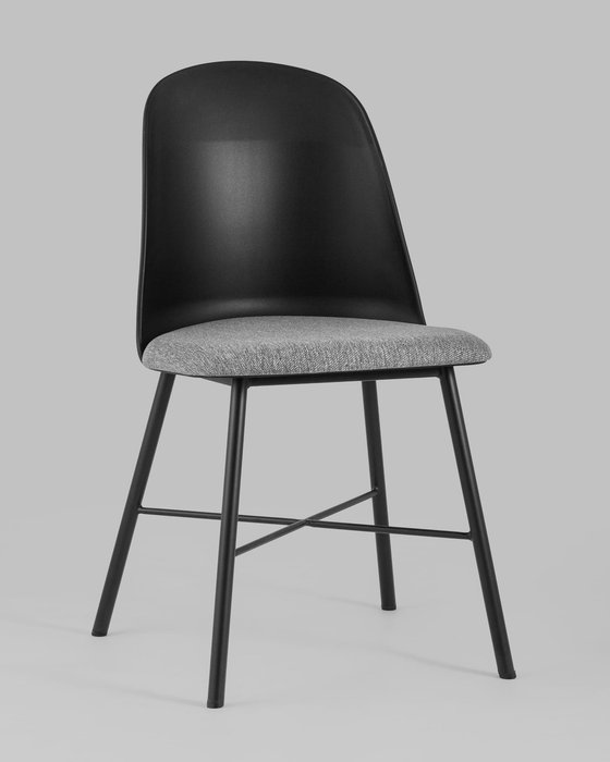 Стул Shell серо-черного цвета - купить Обеденные стулья по цене 7990.0